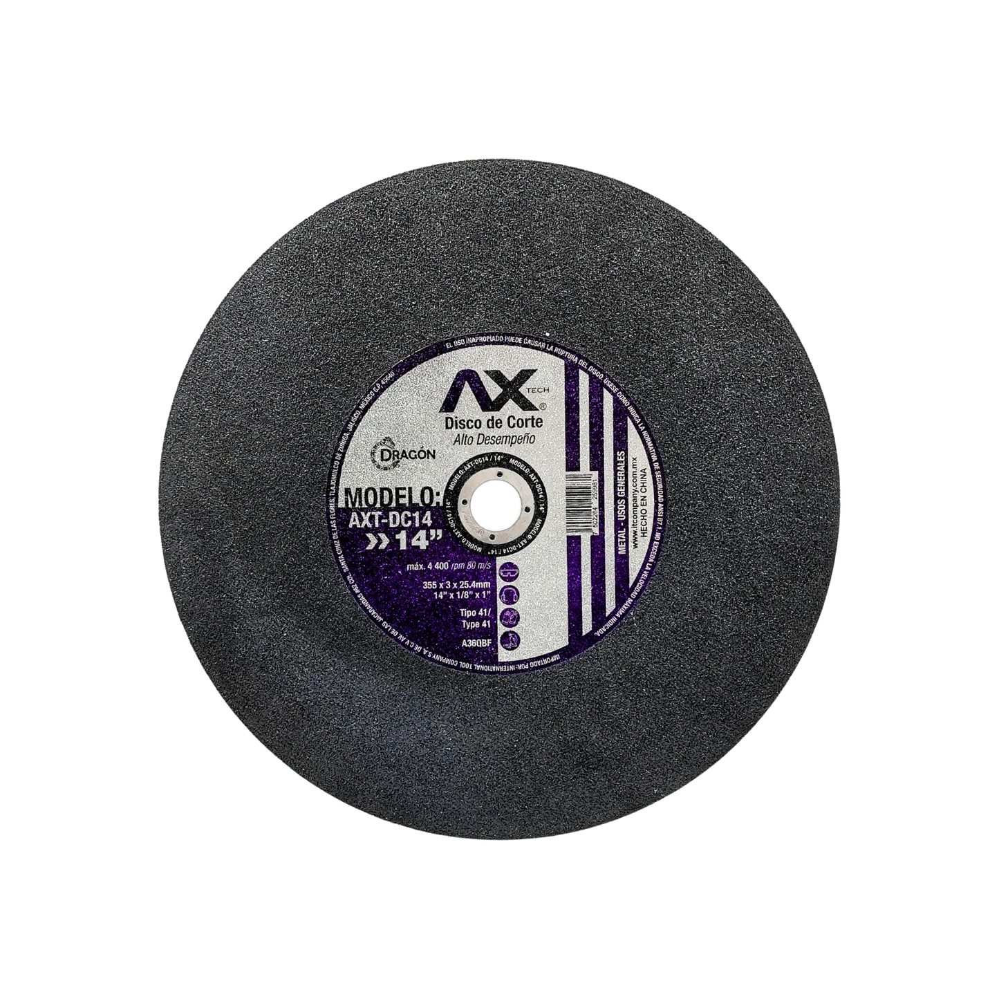 Disco 14" corte metal Axtech AXT-DC14