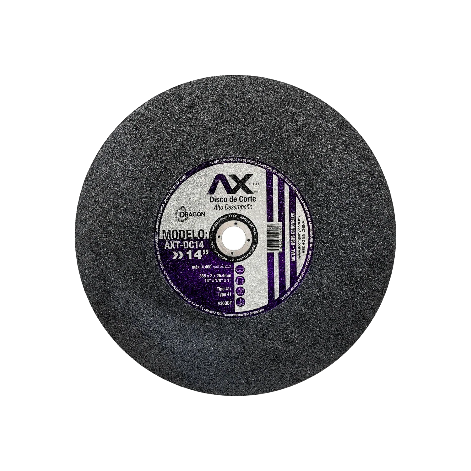 Disco 14" corte metal Axtech AXT-DC14
