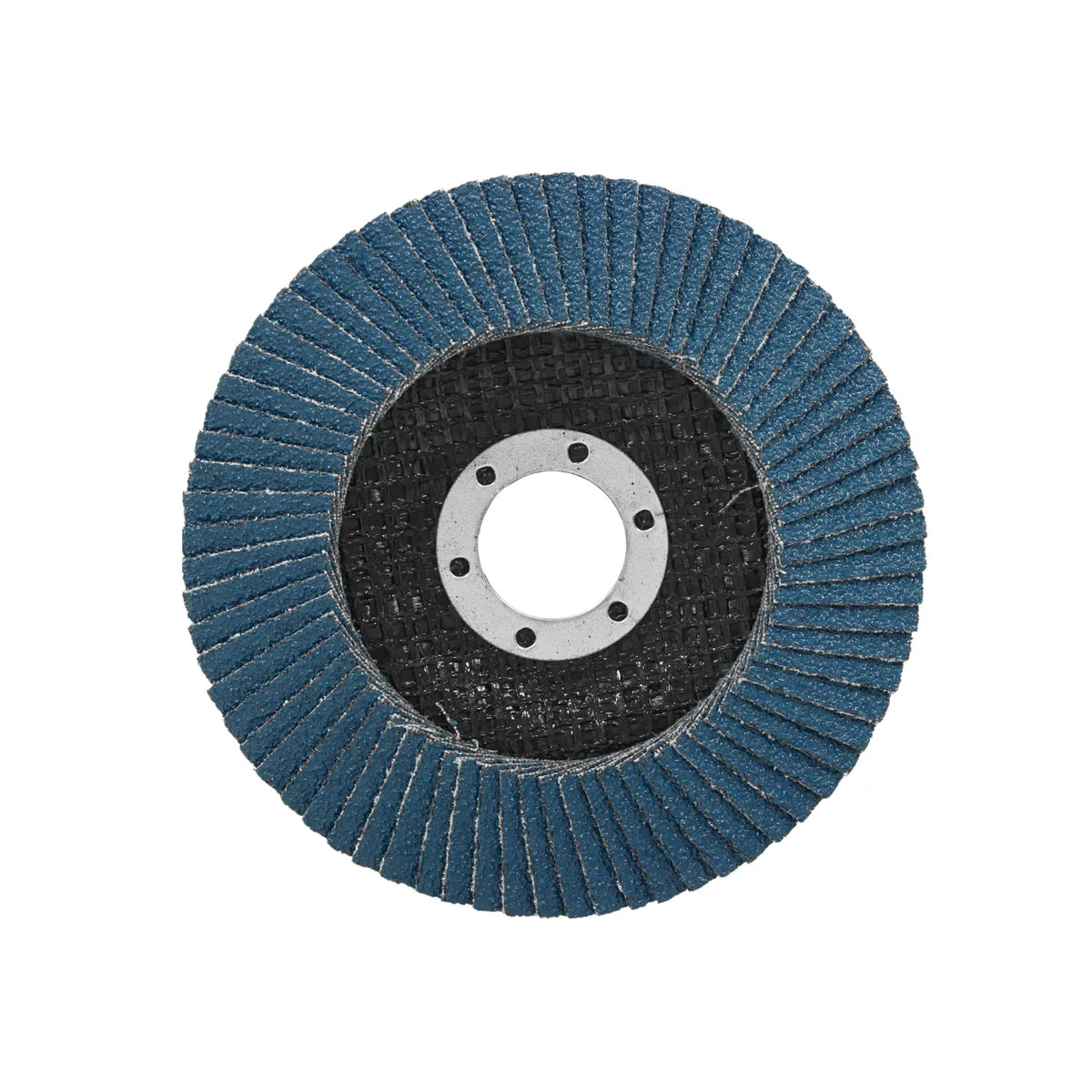 Disco de láminas azul de zirconio para desbaste y lijado de metal con amoladora angular