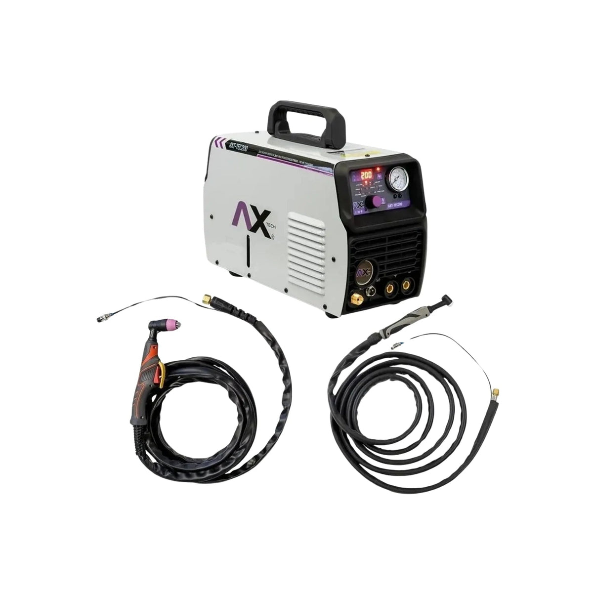 Soldadora inversora multiproceso Axtech TEC200 (TIG, electrodo, plasma) 200A con antorchas y cables