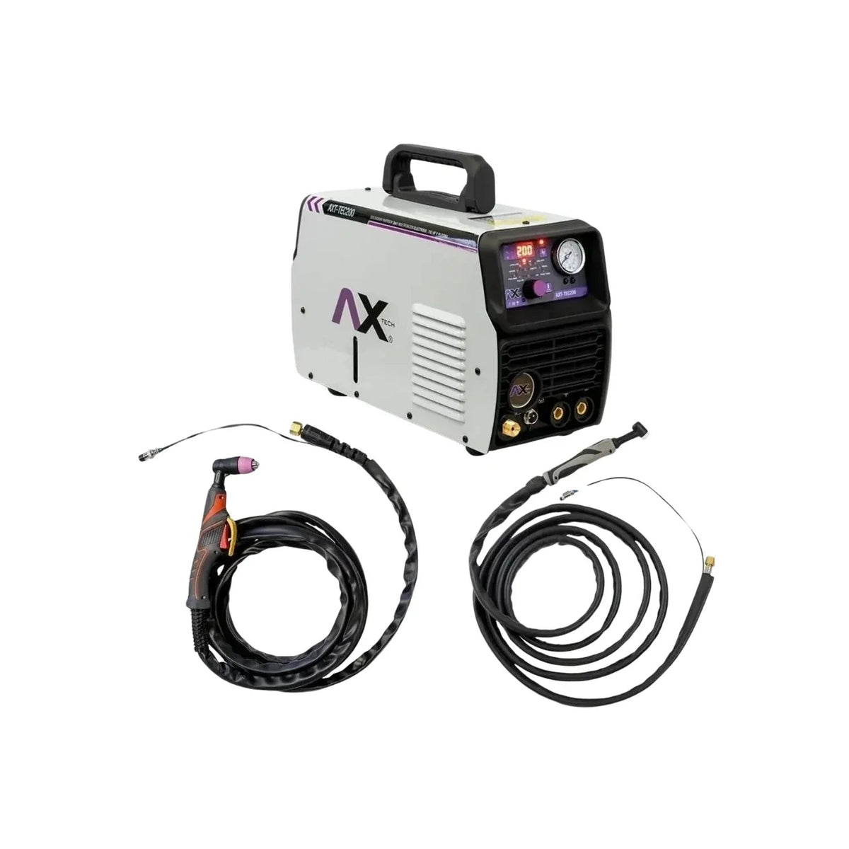 Soldadora inversora Axtech 200A TIG plasma electrodo gris con antorchas de corte y soldadura