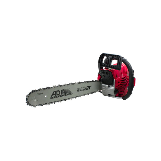 Motosierra Adir Herramientas a gasolina barra 21 pulgadas 53cm para tala profesional color rojo