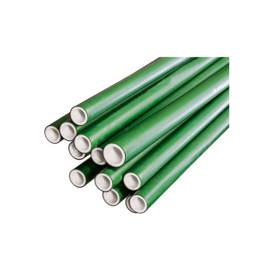 Tubería PPR verde de 25mm (3/4 pulgada) apilada para instalaciones de agua caliente y fría, sistema de termofusión