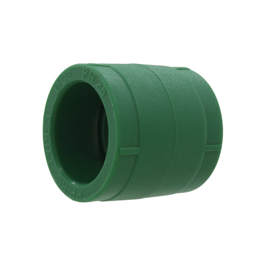 Cople PPR 32mm PN25 verde para tuberías de polipropileno
