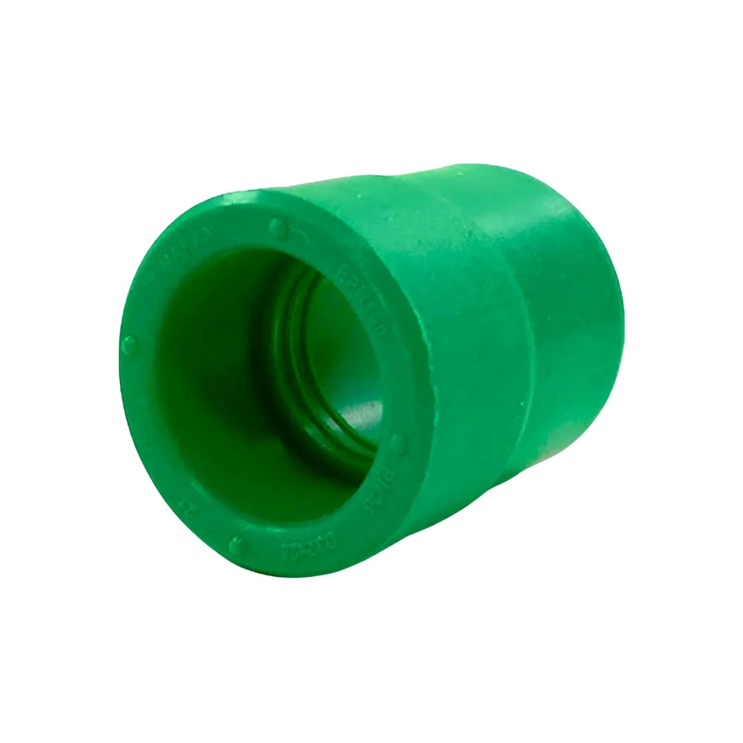 Reducción PPR verde 32x25mm para unión de tuberías de agua caliente y fría