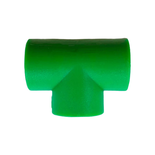 Tee PPR verde 20 mm para tuberías de agua caliente y fría