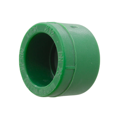 Tapón ciego PPR verde de 32mm para tuberías de agua, accesorio de plomería resistente a presión PN25.