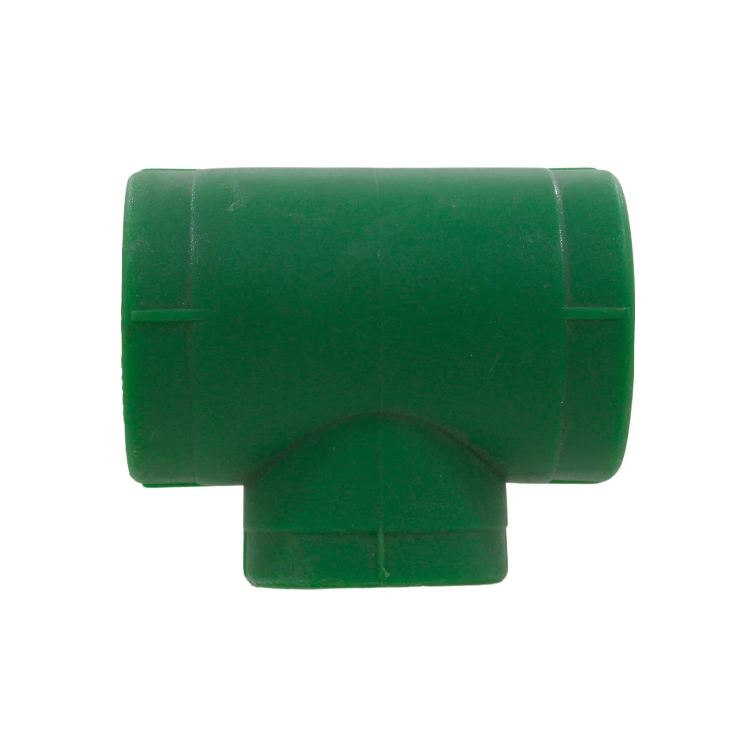 Tee de reducción PPR verde 25x20x25mm para sistemas de plomería y agua caliente
