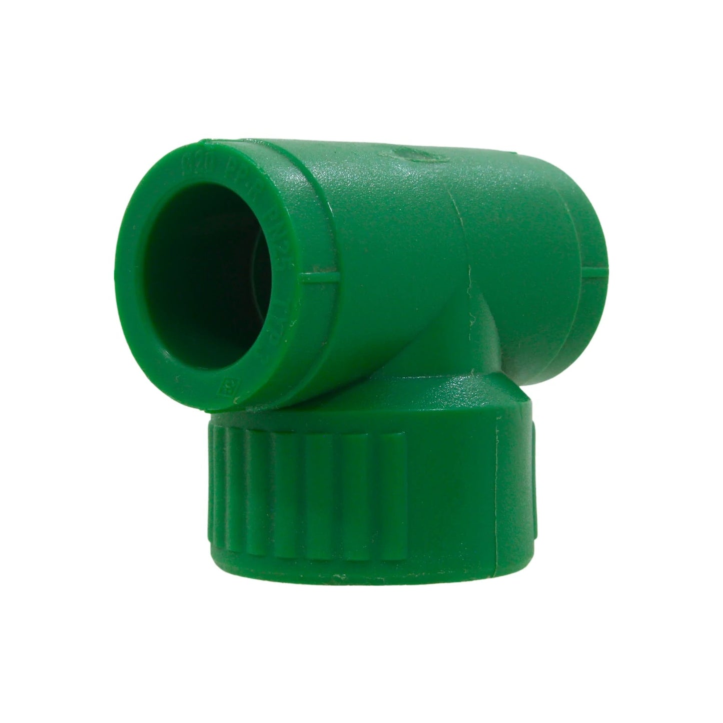 Tee PPR verde 20mm (1/2") rosca interior hembra para tubería de agua