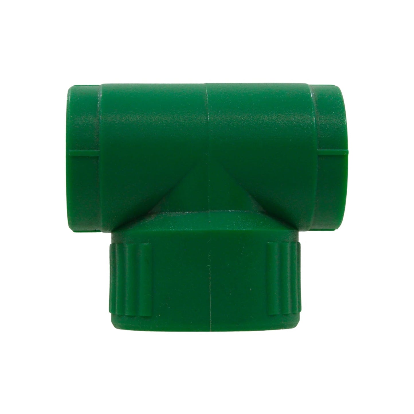Conector tipo tee PPR verde 20mm rosca interna hembra para instalaciones de agua potable