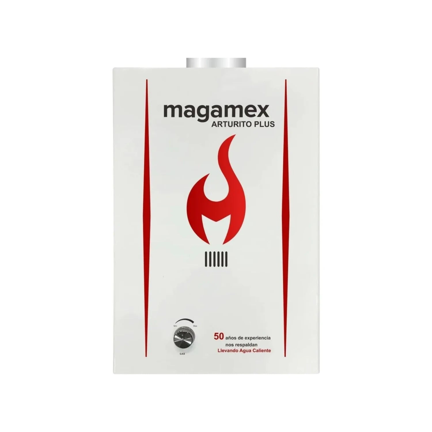 Calentador de agua instantáneo a gas Magamex ARTURITO PLUS blanco. Boiler eficiente y compacto para el hogar.