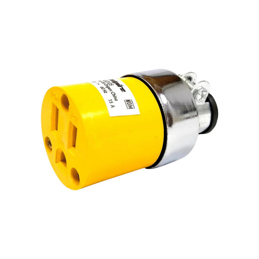 Contacto industrial aterrizado Fulgore amarillo 15A para extensiones uso rudo