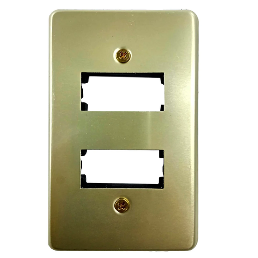 Placa 2 ventanas dorada Fulgore FU0764