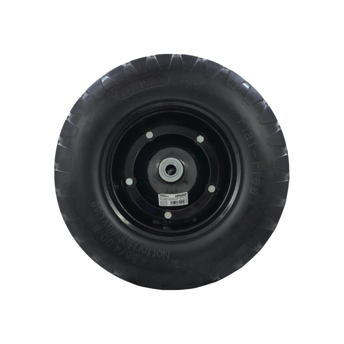Llanta completa antipinchazos negra High Power para carretilla 4.80/4.00-8