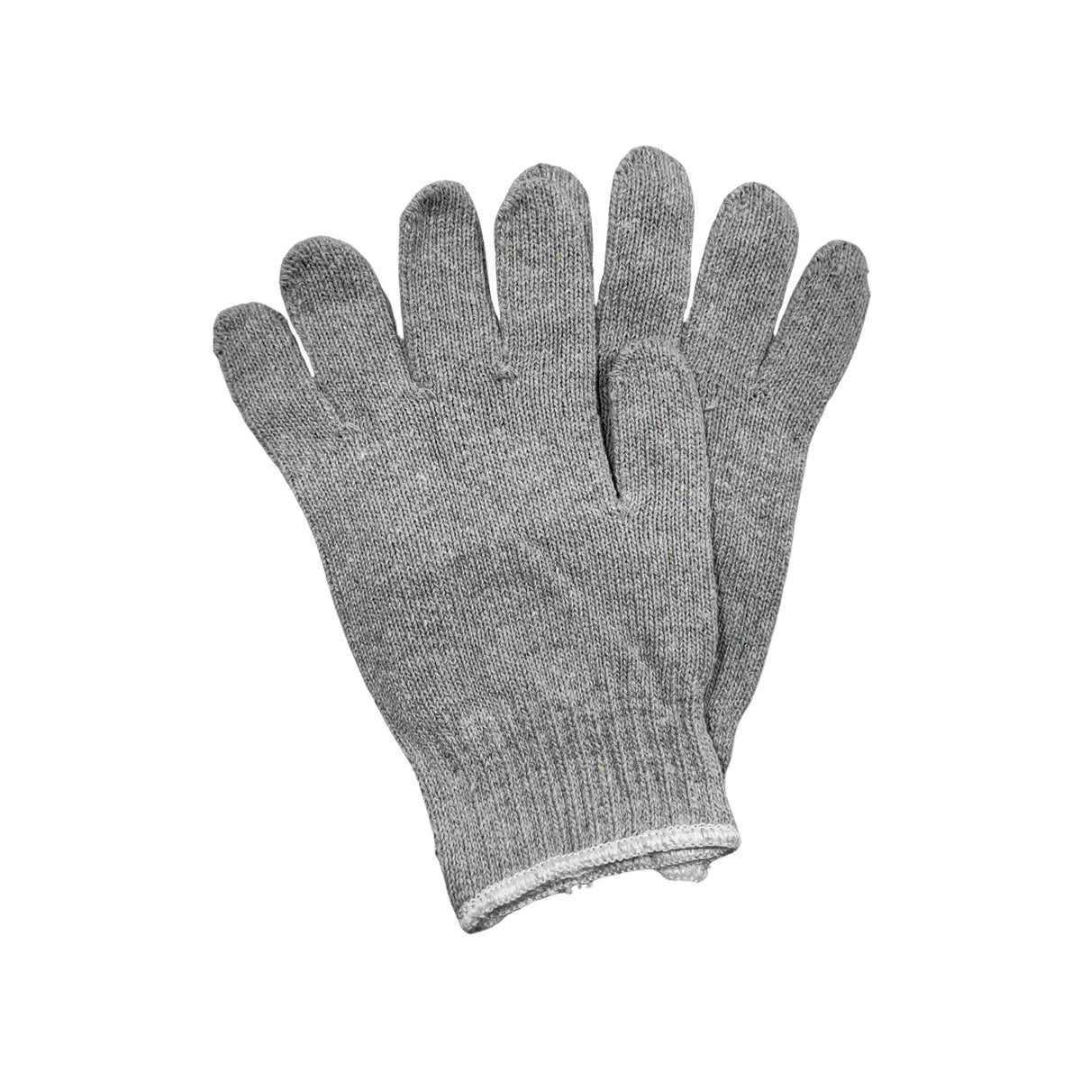 Guantes de trabajo grises tejidos, tipo japones, para protección y manejo de materiales