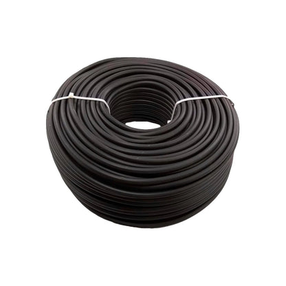 Cable eléctrico uso rudo negro en rollo de 100 metros, calibre 3x10 para instalaciones industriales y exteriores.
