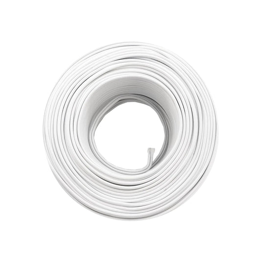 Bobina de cable eléctrico blanco calibre 12, 100 metros, para instalaciones y proyectos eléctricos