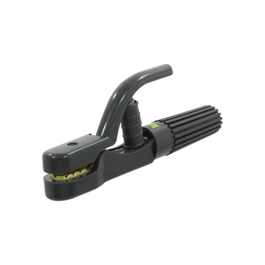 Porta electrodo de soldadura Keer 500 amperios negro, mango ergonómico antideslizante y mordazas de latón.