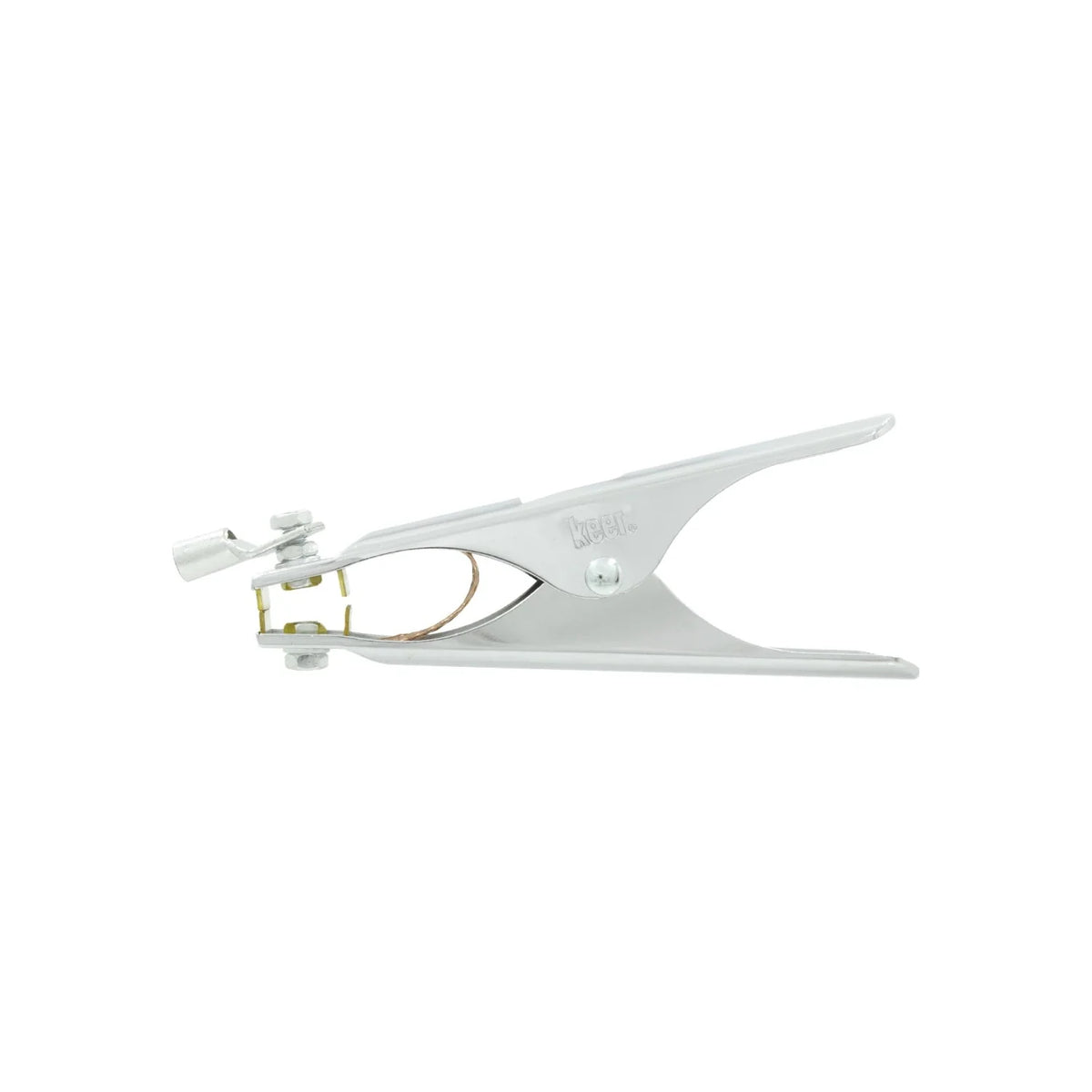 Pinza de masa para soldar marca Keer de acero galvanizado con trenza de cobre para conexión a tierra