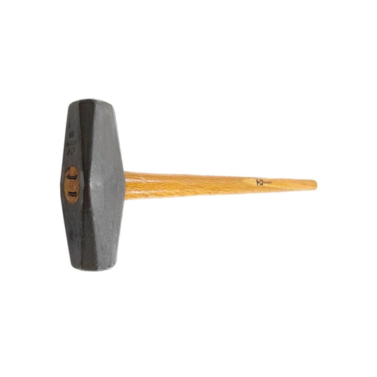 Marro de 10 libras CH con cabeza de acero gris y mango de madera resistente para demolición y albañilería.