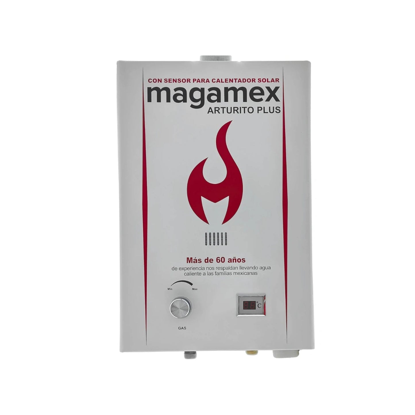 Boiler instantáneo Magamex Arturito Plus 4.5 litros blanco, con sensor para calentador solar y display digital