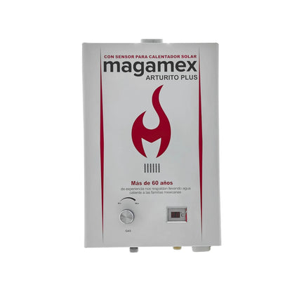 Boiler instantáneo Magamex Arturito Plus 4.5 litros blanco, con sensor para calentador solar y display digital