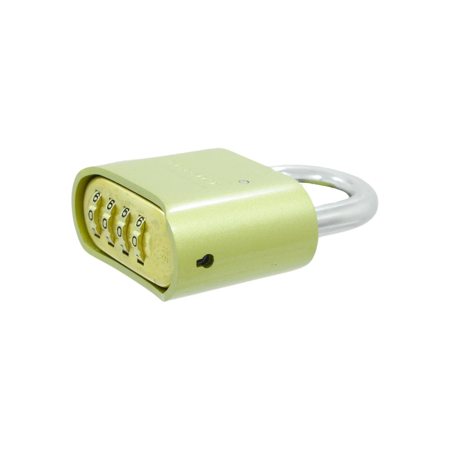 Candado de combinación y llave, color verde lima, de seguridad con 5 diales numéricos para almacén o taquilla