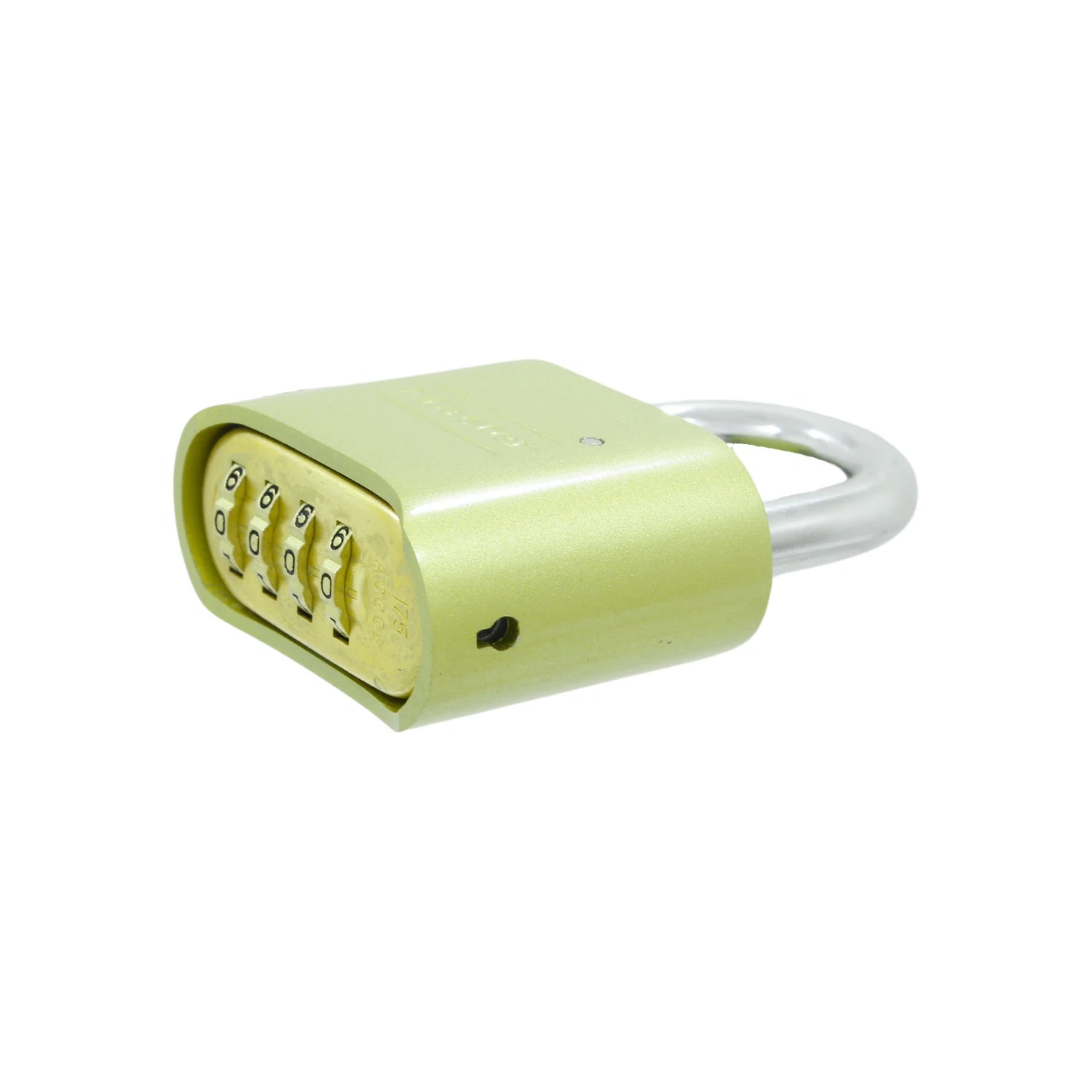 Candado de combinación y llave, color verde lima, de seguridad con 5 diales numéricos para almacén o taquilla