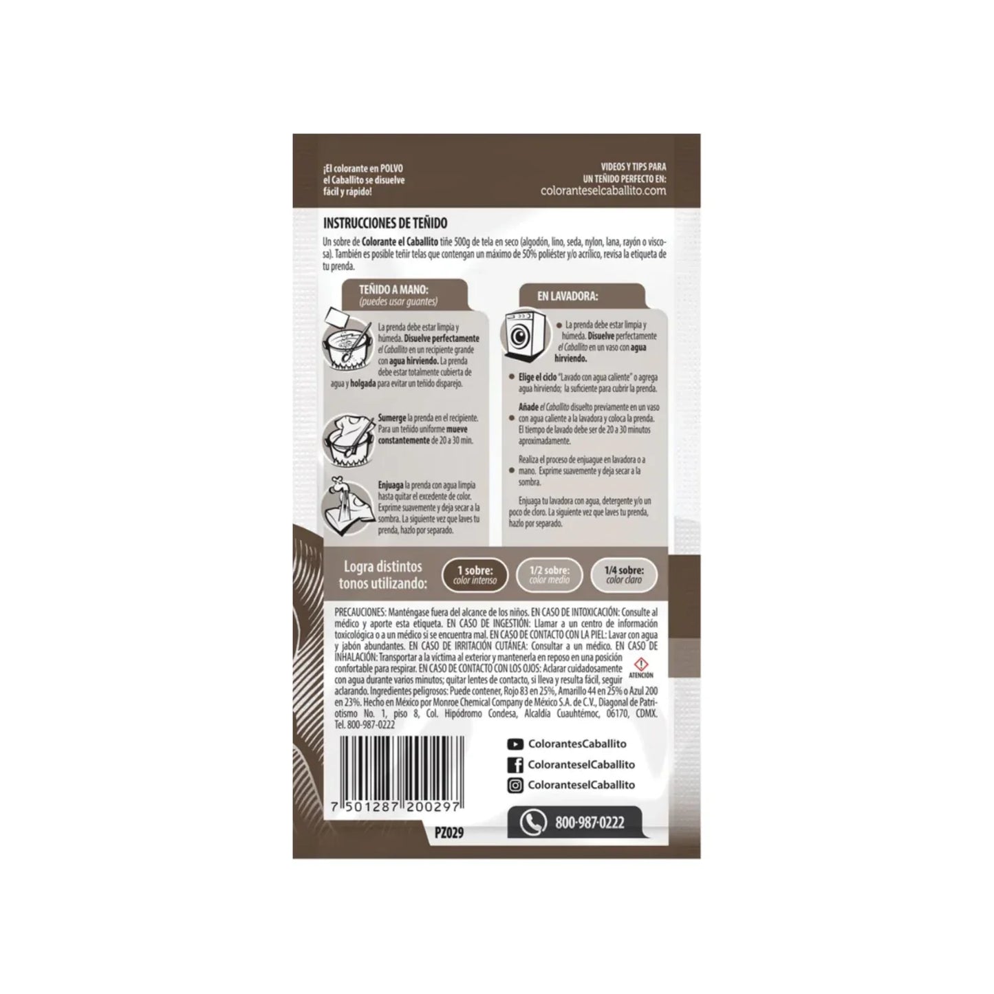 Colorante café tabaco Caballito