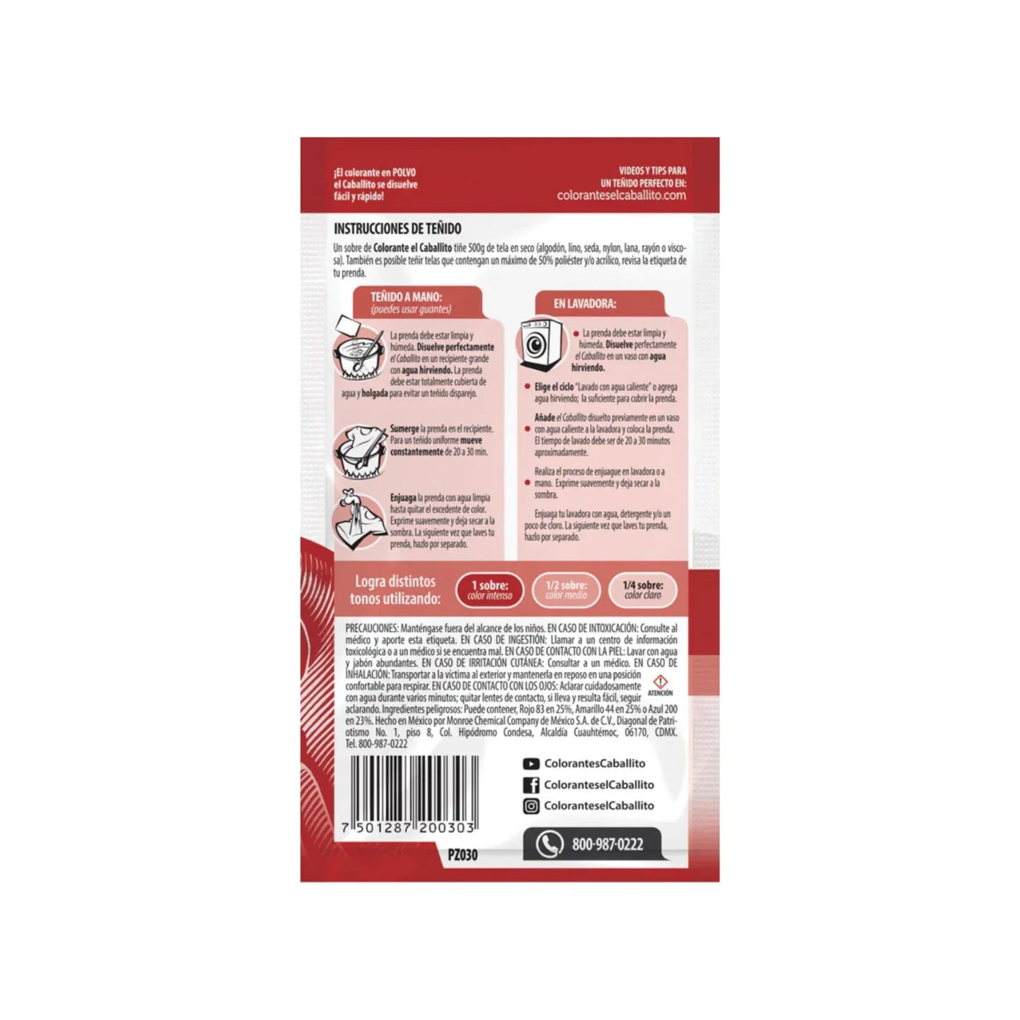 Colorante rojo granada Caballito