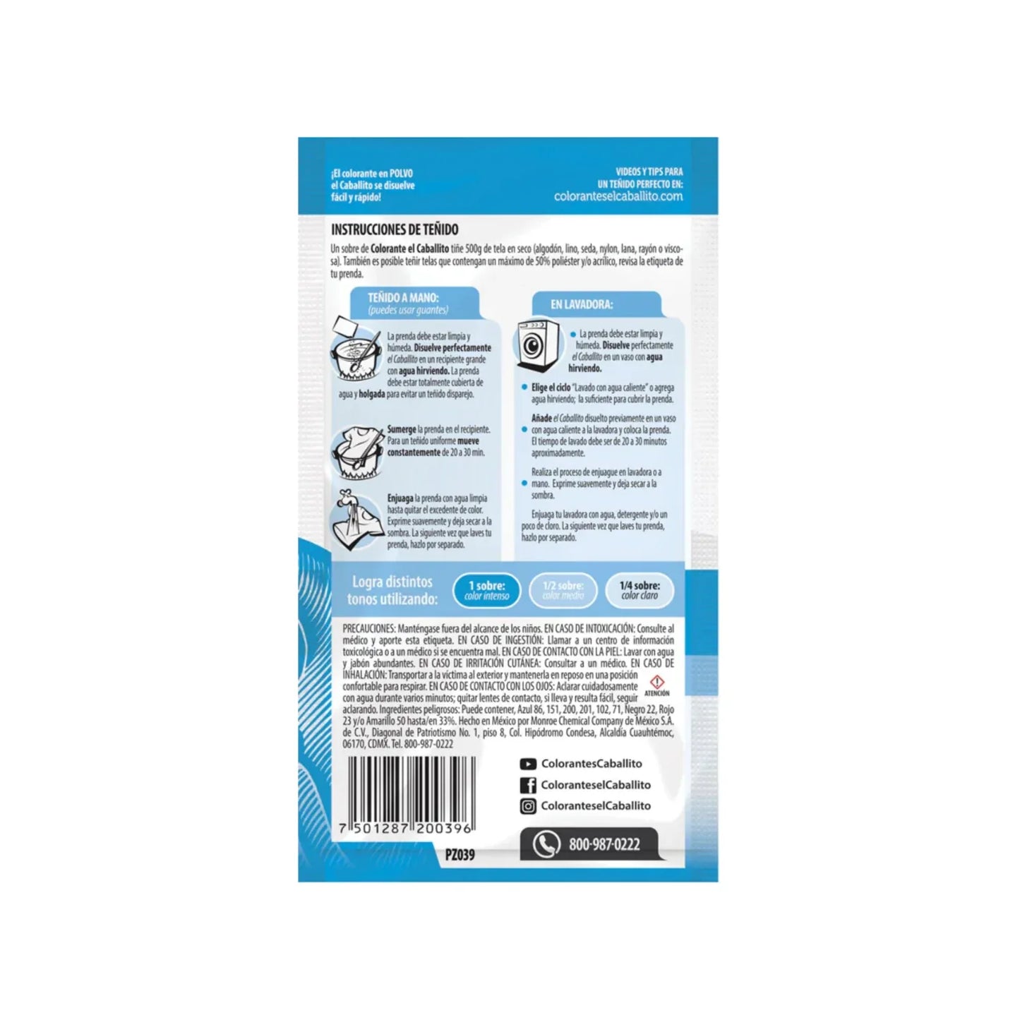 Colorante azul cielo Caballito