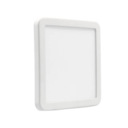 Panel de luz LED cuadrado blanco, luminaria ultraplana para techo o pared, iluminación interior eficiente.