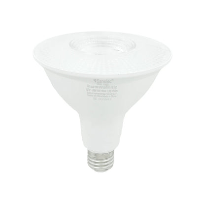 Foco LED Sanelec blanco 14W luz fría, no dimeable, base E27 para iluminación general