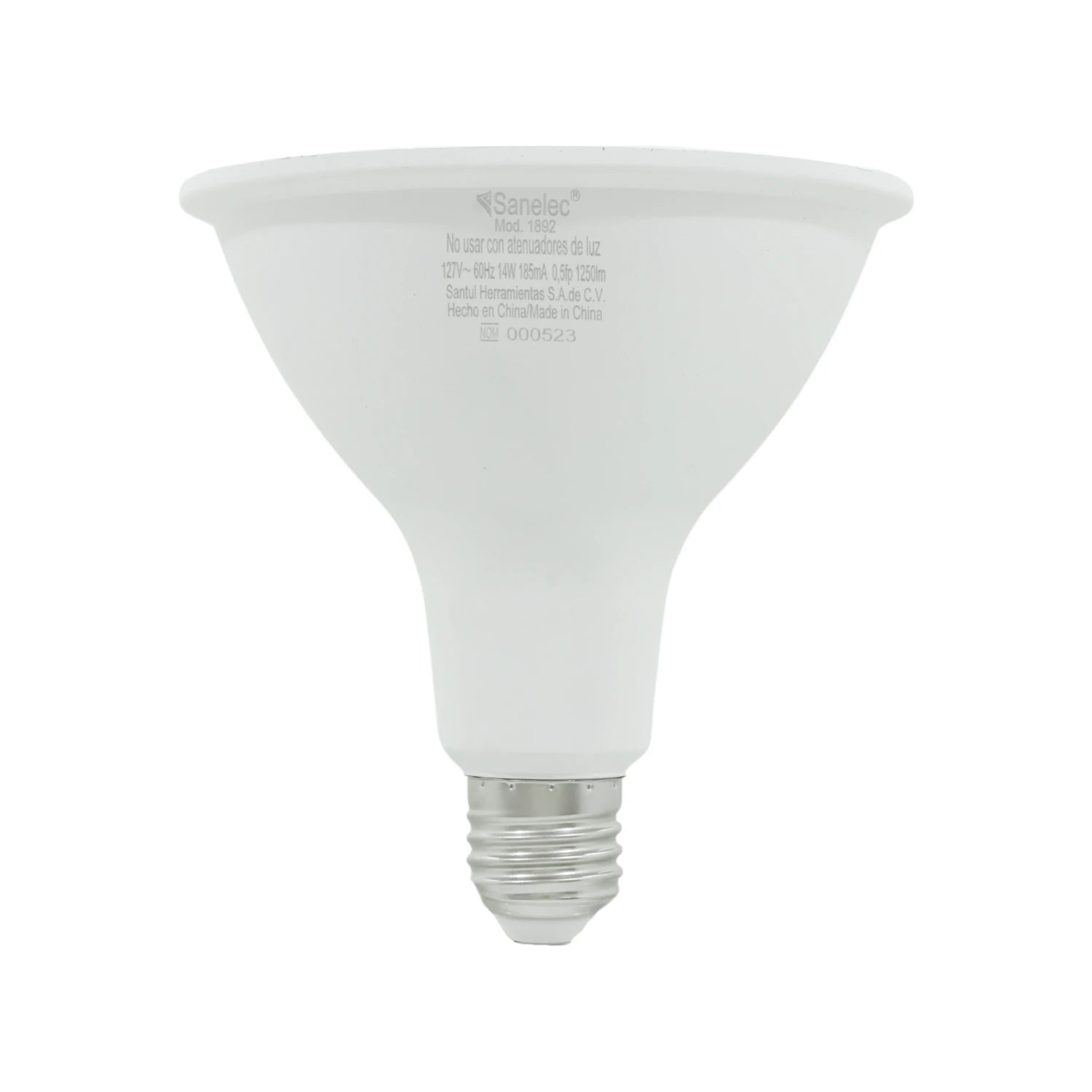 Foco LED Sanelec 14W luz fría blanco tipo reflector 1250lm, 127V