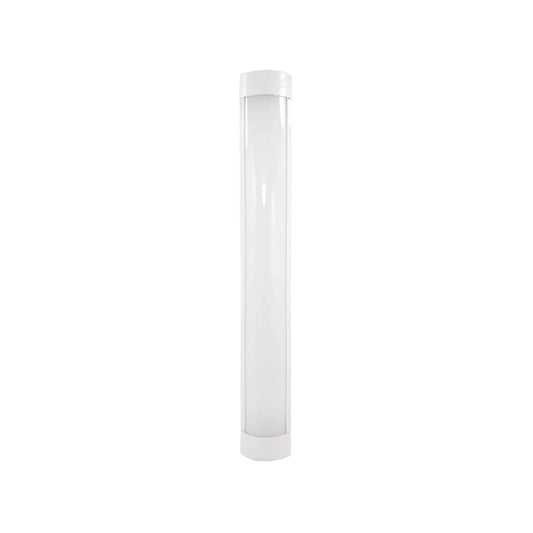Lámpara LED blanca de gabinete para sobreponer, 18W. Diseño tubular moderno y delgado para iluminación.