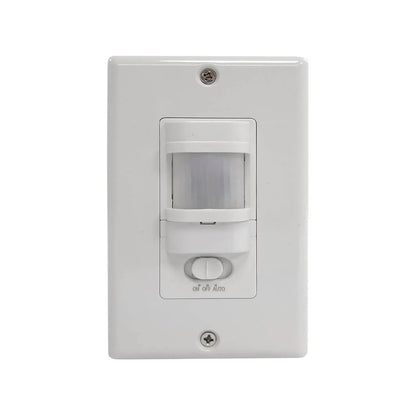 Sensor de movimiento para pared blanco con interruptor de luz ON/OFF/AUTO para ahorro de energía