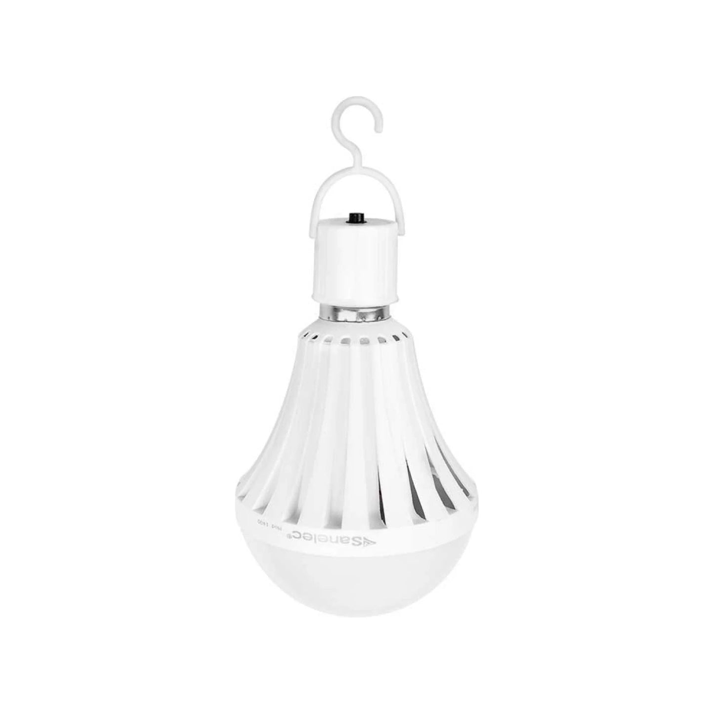 Lámpara de emergencia LED recargable Sanelec 9W blanca, portátil con gancho para colgar