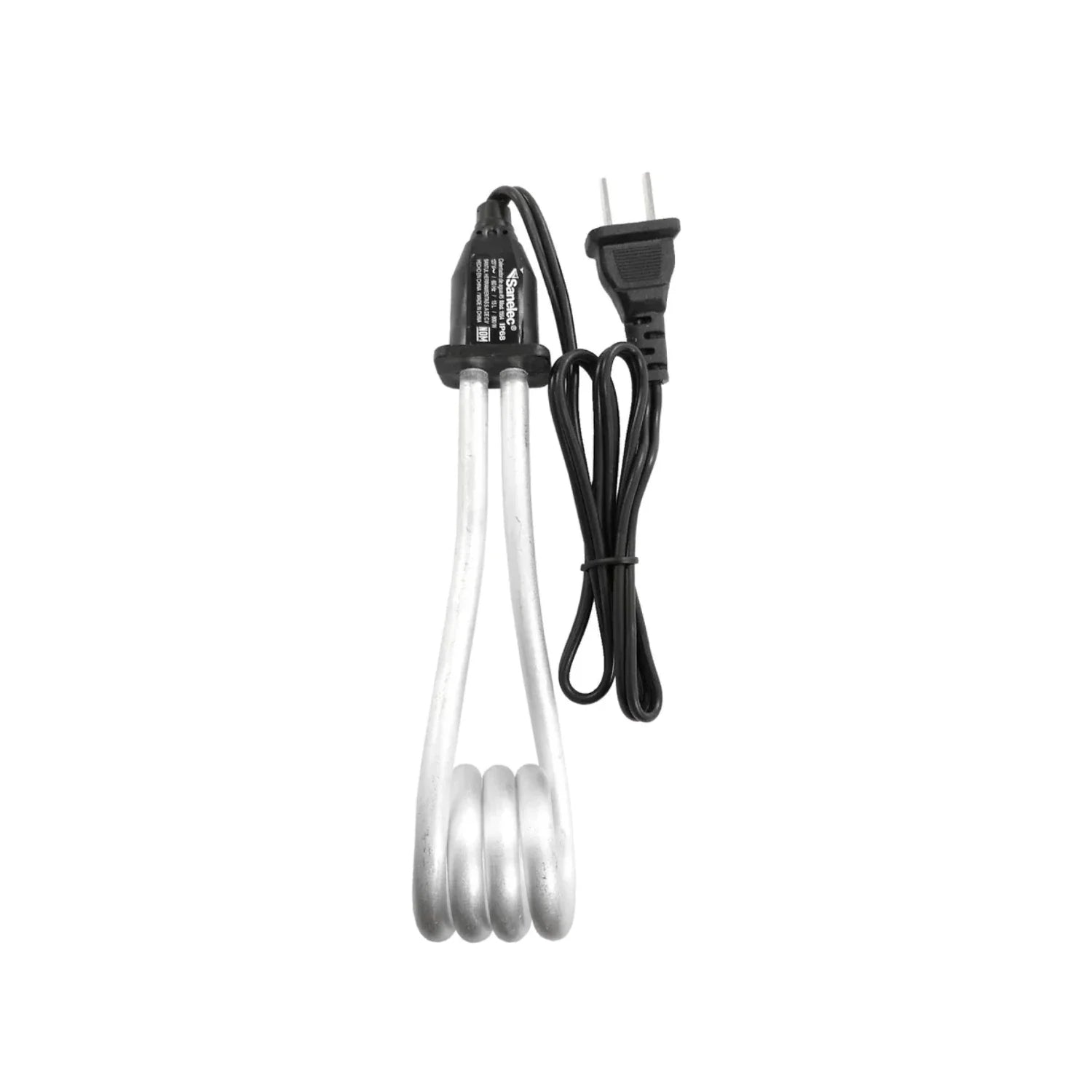 Calentador de agua por inmersión Sanelec 1000W 127V, elemento metálico, cable y enchufe tipo A/B negro