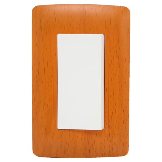 Placa 1 apagador Sanelec 4508 wooden toscana