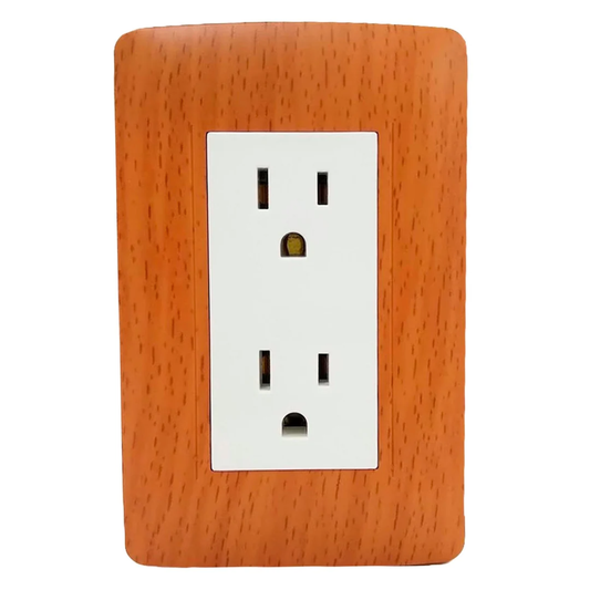 Placa 2 contactos Sanelec 4512 wooden toscana