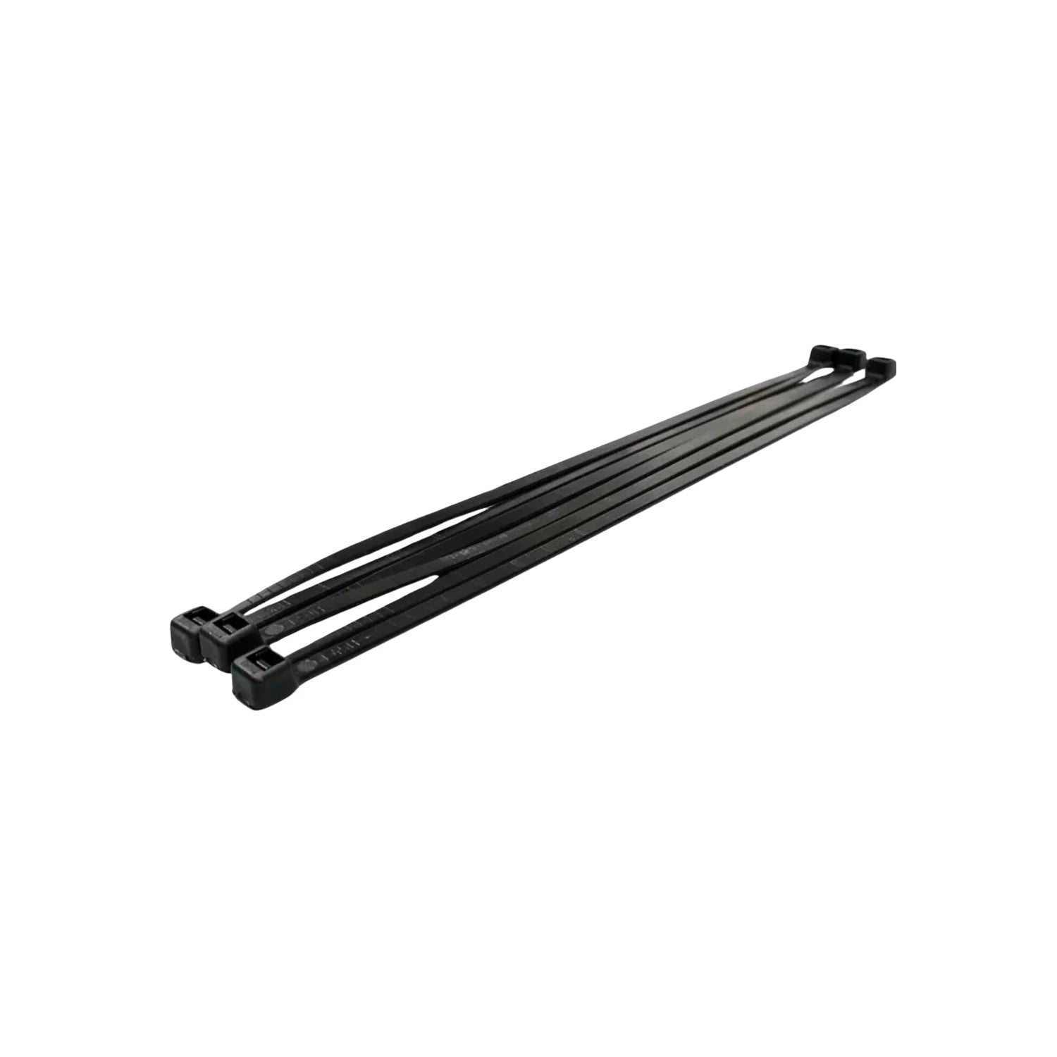 Cinchos negros de plástico marca ARAI para organización y sujeción de cables y objetos.