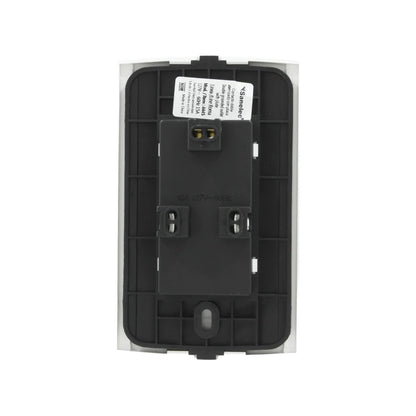 Placa Sanelec Roma doble contacto aterrizado, 15A 127V, color blanco y negro para electricidad