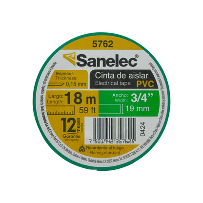 Cinta de aislar verde 18 m Senelec 5762