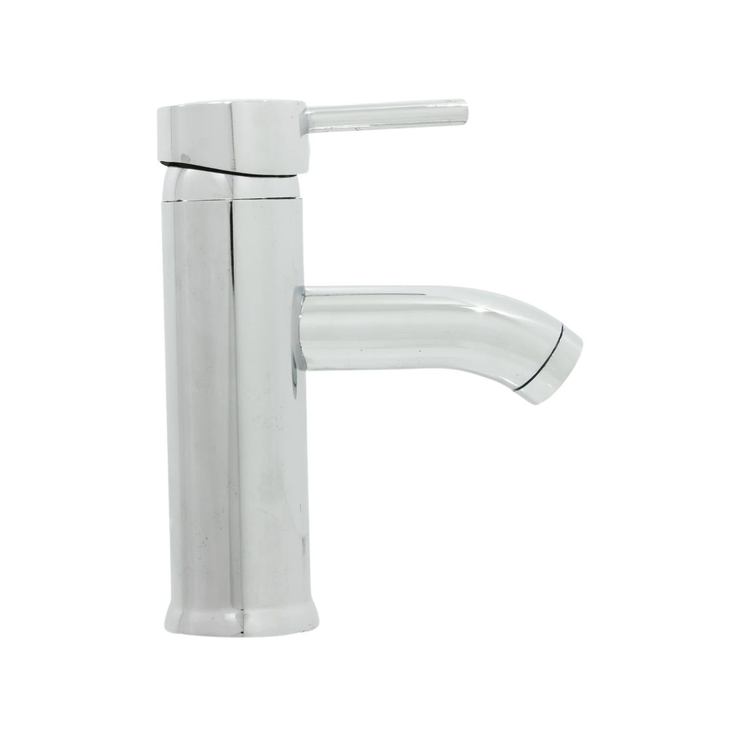Mezcladora monomando para lavabo, acabado cromado brillante, grifo de baño moderno