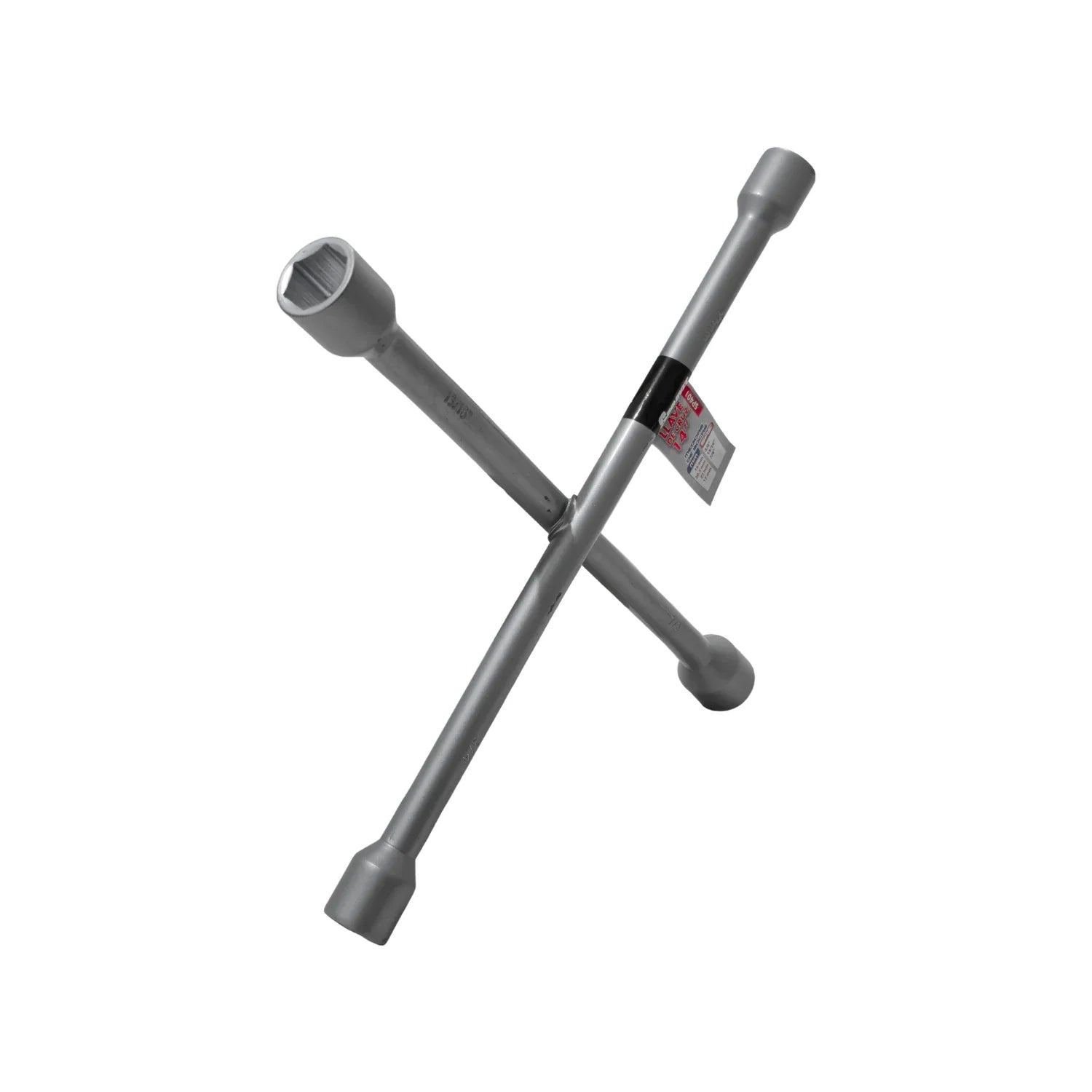 Llave de cruz SPRAYIT 14 pulgadas, herramienta automotriz para tuercas de rueda, acabado gris metálico