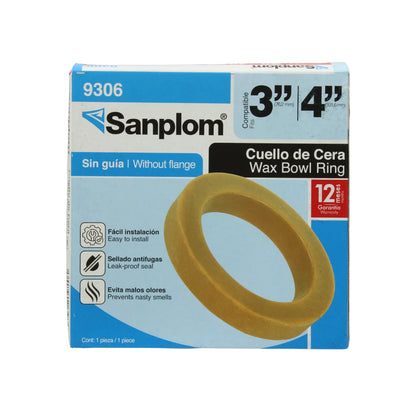 Cuello de cera para baño/WC sin guía Sanplom 9306
