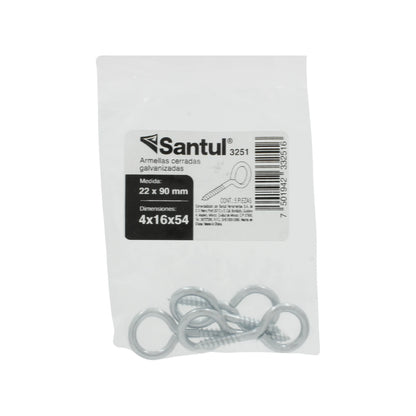 Armella cerrada 22x90 (5 piezas) Santul 3251