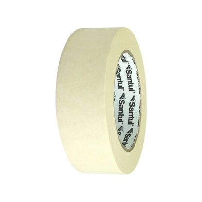 Cinta masking tape Santul de papel color crema para enmascarar superficies en trabajos de pintura y ferretería