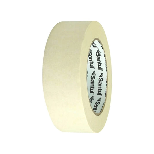 Cinta masking tape Santul de papel color crema para enmascarar superficies en trabajos de pintura y ferretería
