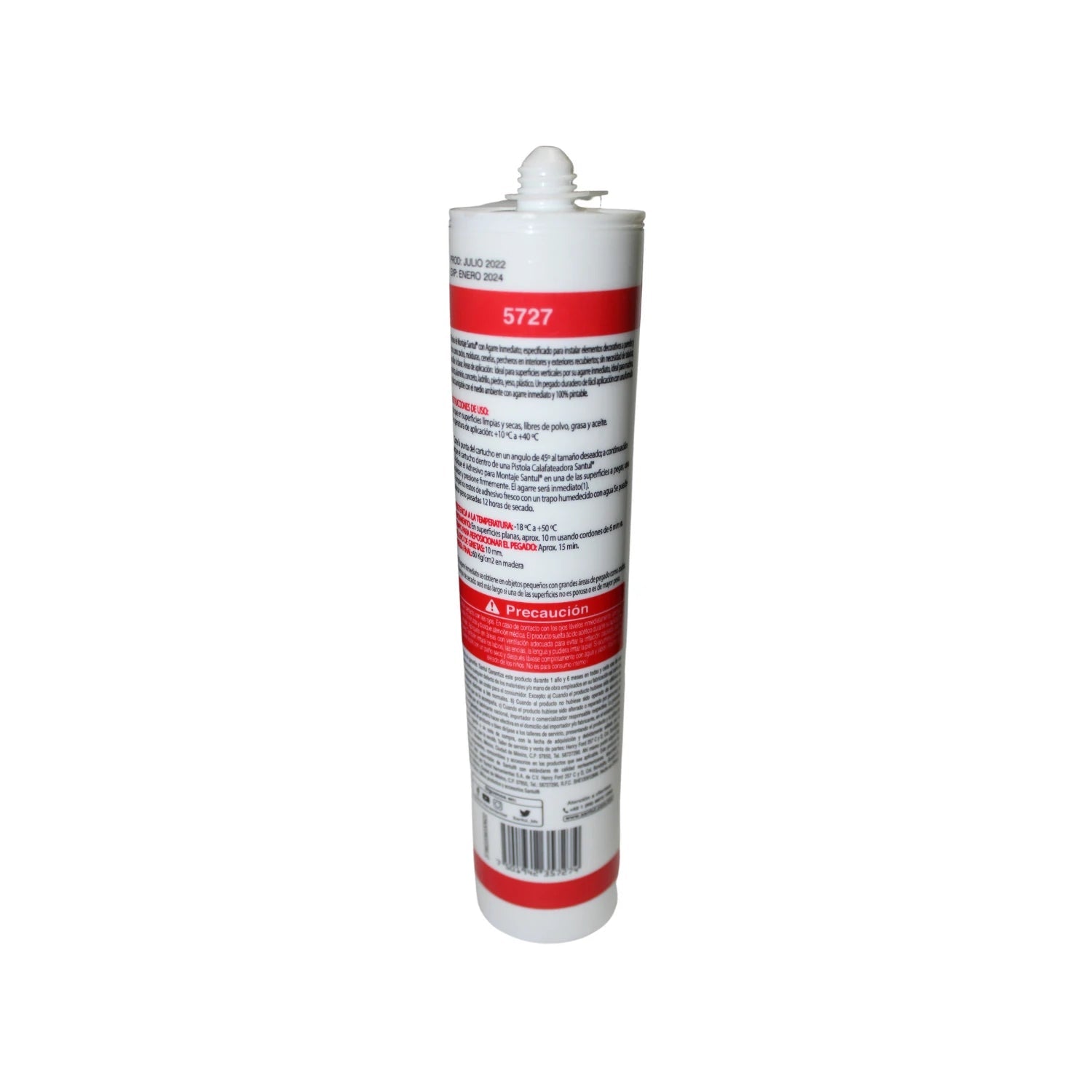Adhesivo de montaje multiusos blanco en cartucho 300ml para pistola calafateadora, código 5727